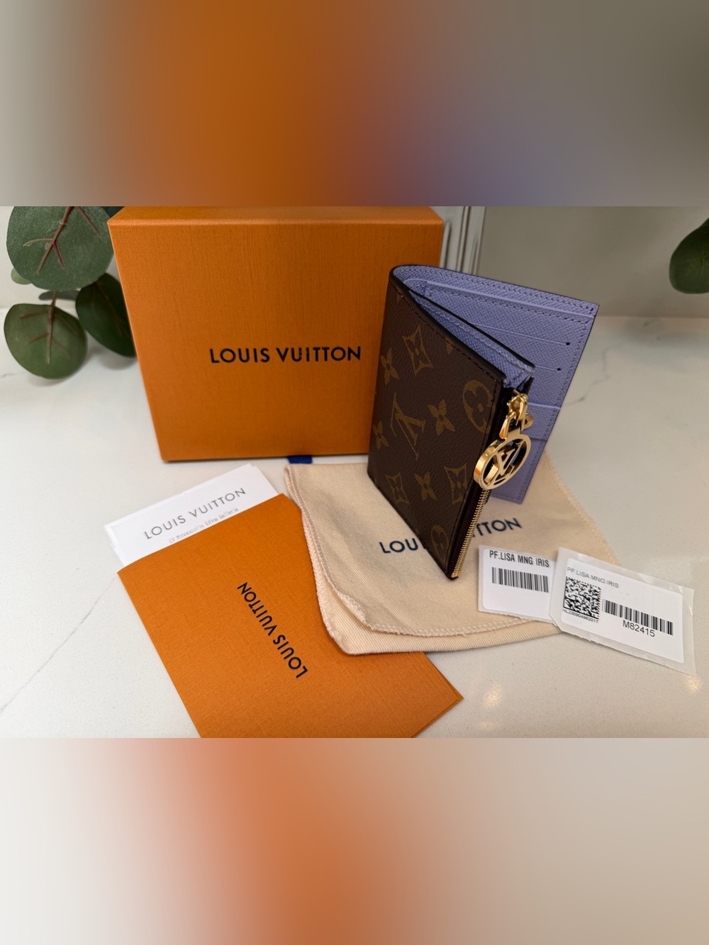 NWT Louis Vuitton Lisa Wallet in Monogram/IRIS - Picture 3 of 16